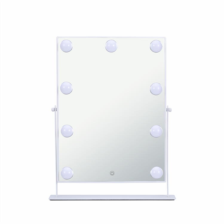 9 Led Verlichting Verstelbare Tafel Top 360 Graden Draaiende Led Touch Screen Cosmetische Spiegel Verlichting Schoonheid Spiegel