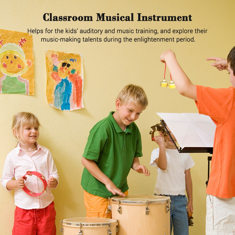 Muslady miedziane dzwonki ręczne Orff instrument perkusyjny klasie muzyczne dzwonki instrument dla dzieci