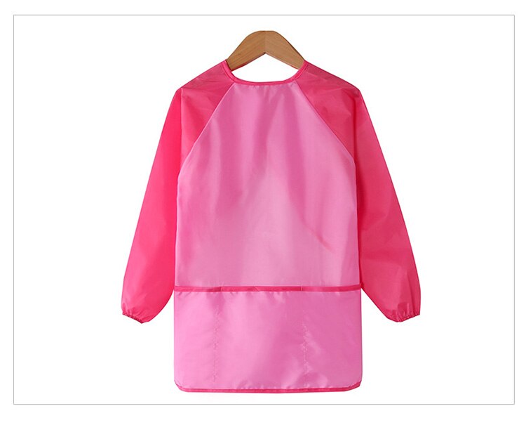 Leuke Baby Slabbetjes Waterdichte Lange Mouw Schort Kinderen Voeden Kiel Bib Burp Kleding Zachte Eten Peuter Kleding: pink