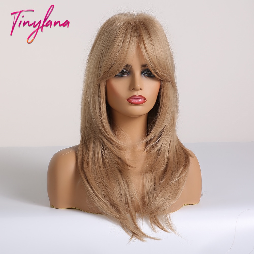TINY LANA Ombre Braun Blonde Medium Länge Gerade S... – Vicedeal