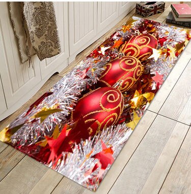 Tapis de noël antidérapant 8 Styles 5 tailles | Tapis de sol imprimé de noël père noël, tapis pour fête, décoration de noël pour la maison: 60x90cm / 4