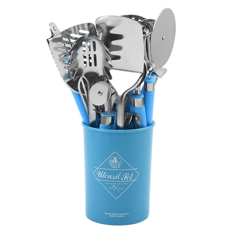 11PCS Stainless Steel Cooking Utensils Kitchen Utensil Set Cooking Spoon and Spatula Baking Utensils Kitchen Gadgets Combination