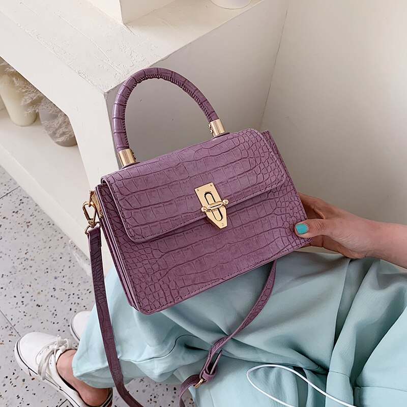 Krokodil aufbringen Umhängetaschen für Frauen Kleine Kette Handtasche Kleine Tasche Pu Leder Hand Tasche Damen Abend Taschen