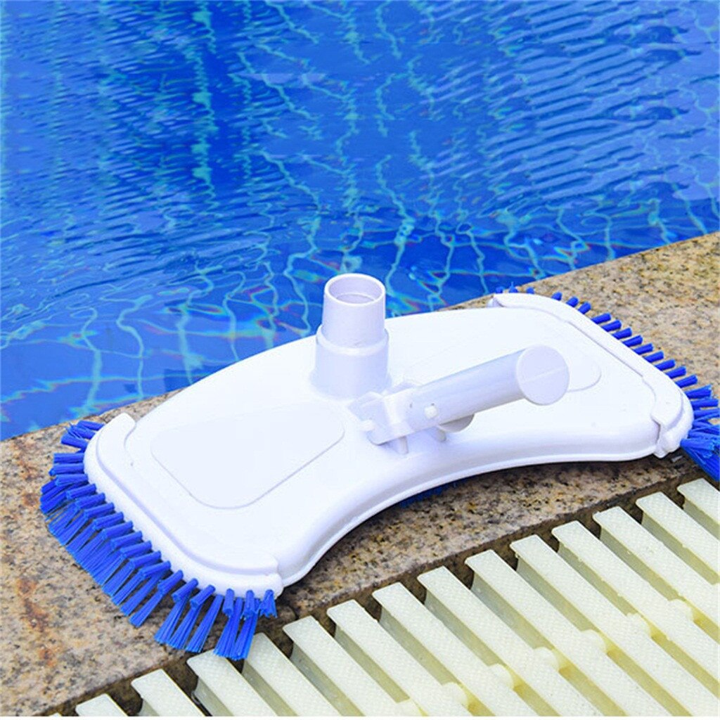 Swimming Pool Vaccum Head Vacuum Brush Cleaner Floating Objects Cleaning Tools Suction Head Pond Fountain Vacuum Brush Cleaner: White