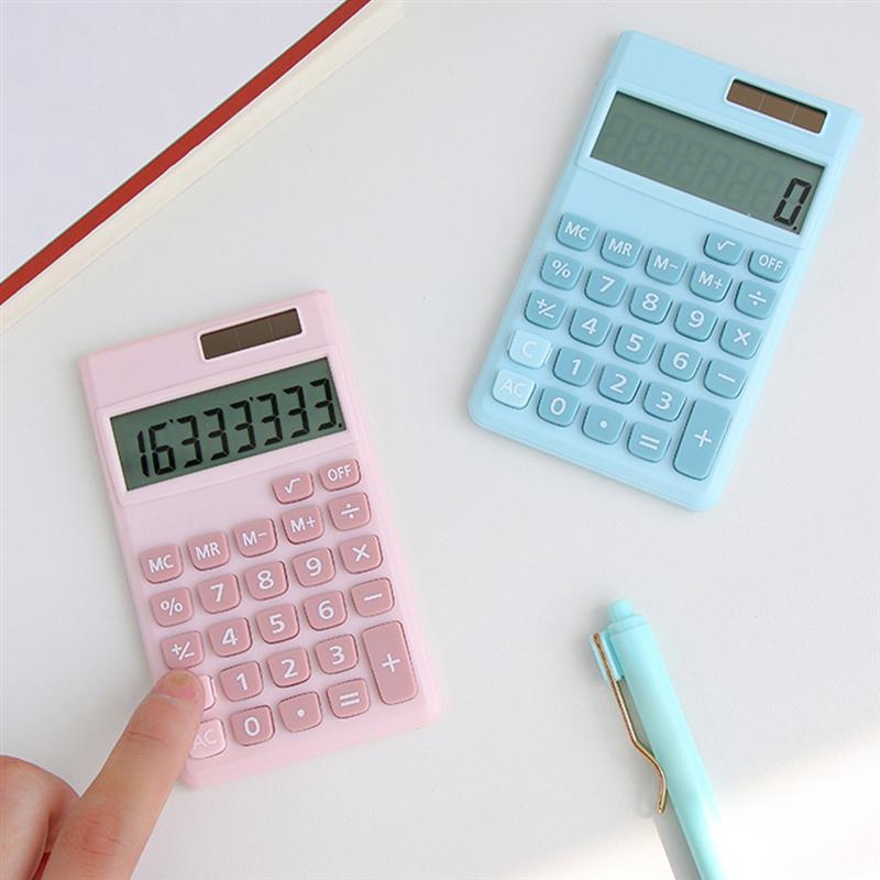 School Student Calculator Solar Powered Calculator Office Working Supply