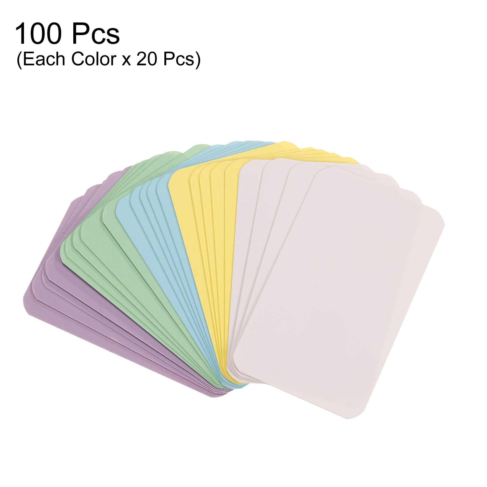 100 Stück 90 x 54 x 0,3 mm Kraftpapier-Karte, blanko, Visitenkarte, Nachricht, Hinweis, Dankeskarte, Schreibkarte, Etikett, Lesezeichen, Lernkarte: Lila