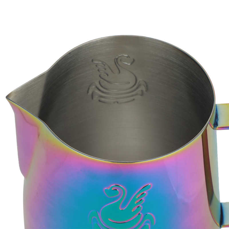 Tasse à lait tasse coloré épaissir acier inoxydable café lait mousse tasse pichet cruche pour la maison café Latte Art tasse à café