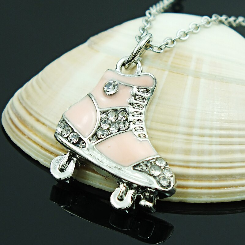 JINGLANG Hanger Ketting Rhinestone Skate Hangers Beste Vrienden Vrouwen Ketting Voor Valentines Sieraden