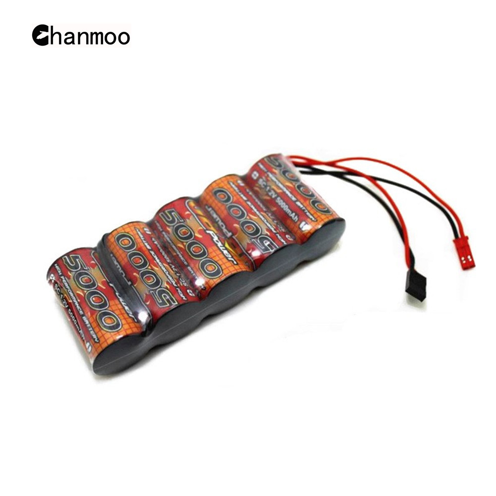 VB Power 1600mAh 6V 2/3A 6V 5000mAh NI-MH Rechargeable Battery Gasoline Receiver Battery Pack for 1/8 1/5 RC Car HPI BAJA Parts: Burgundy