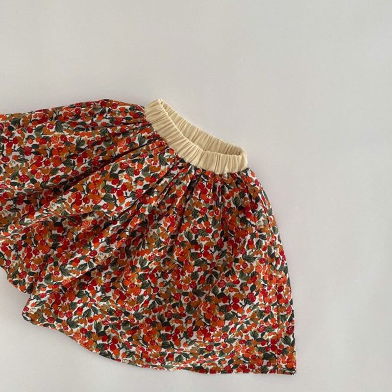 12M a 8 anni baby kids girls summer cotton flower gonne bambini ragazza moda stampa floreale gonna svasata casual abbigliamento TB1158
