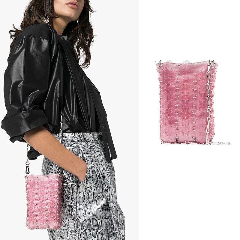 Sac à main tissé en paillettes pour femmes, pochette de soirée ajourée, sac à bandoulière pour voyage et