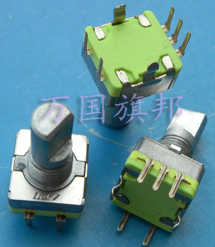 . Rotary encoder EC11 digital potentiometer short 15 mm half shaft switch