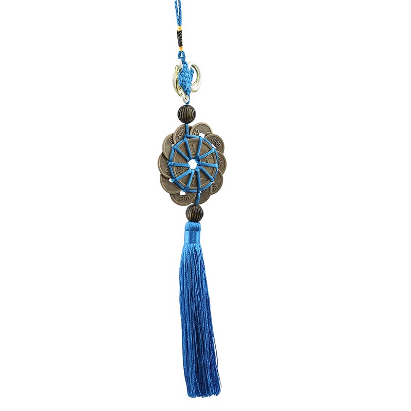 Artesanato chinês nó borla pingente artesanato nacional decoração de casa sala estar pingente borlas nós chineses: blue