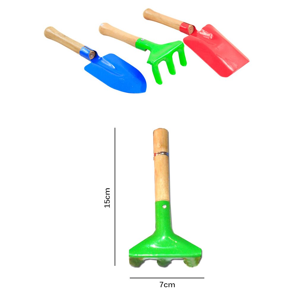 Thuis Type 3 Stks/set Mini Tuin Hark Kleine Schop Bloemen Schop Houten Tuinieren Leuke Tuin Hand Tool Kinderen Set Gereedschap