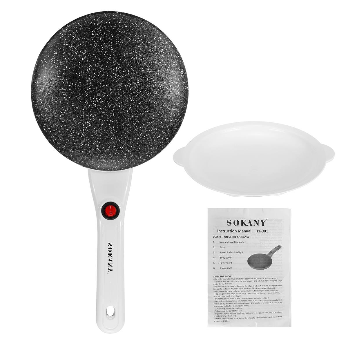 220V 650W Electric Crepe Maker Machine Pancake Pan Non-Stick Griddle Baking Pan Cake Machine Kitchen Cooking Pan Pie Frying