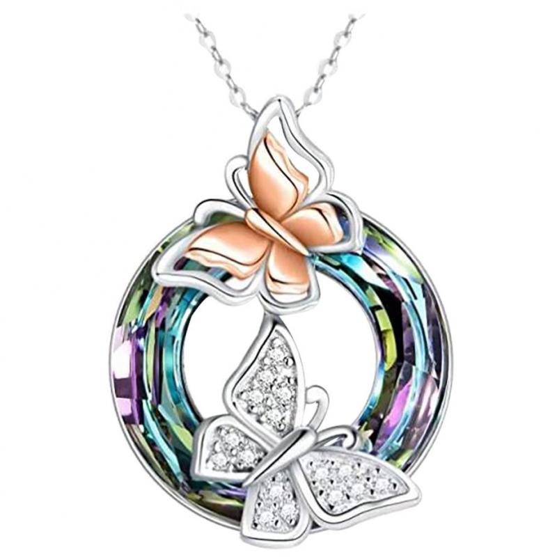 Butterfly necklace charm pendant necklace jewelry girl girlfriend wife mother birthday