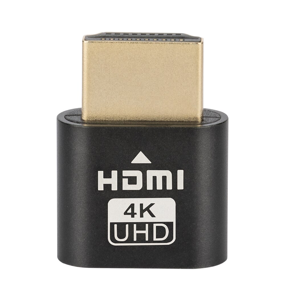 Hdmi virtuell skjerm 4k hdmi ddc edid dummy plug edid display cheat virtuell plugg hdmi dummy emulator adapter for bitcoin mining: Svart