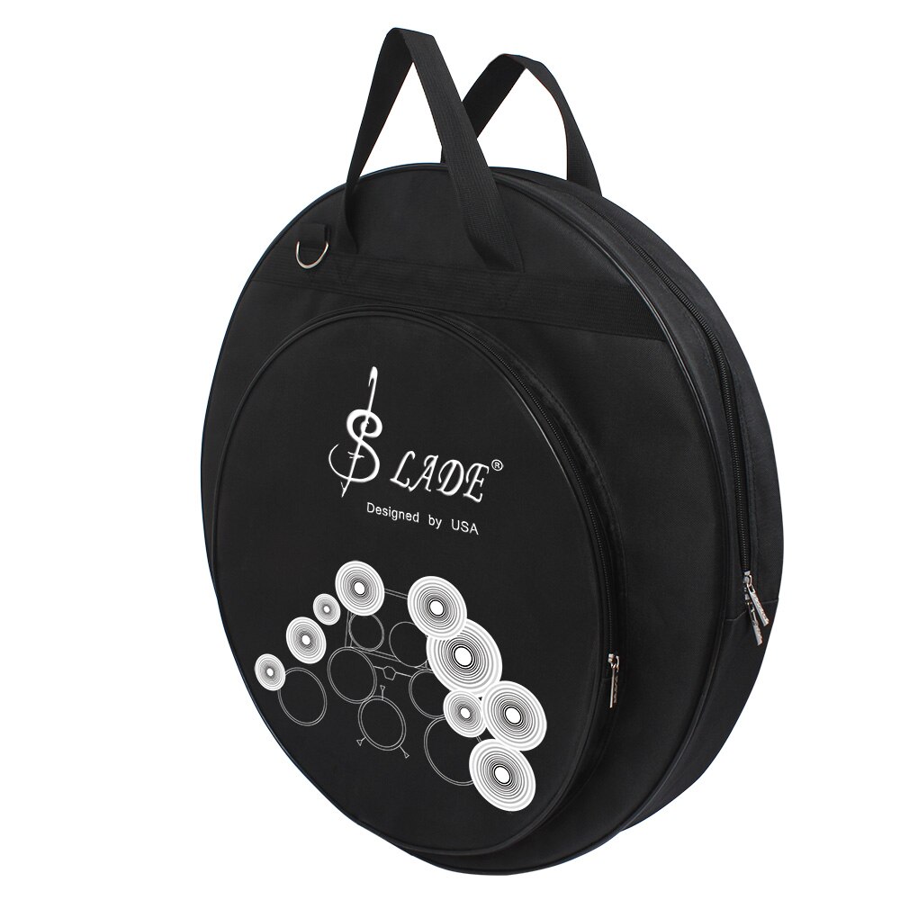 21-Inch Three Pockets Cymbal Bag Backpack with Removable Divider Shoulder Strap Percussion Instruments Drum Accessories