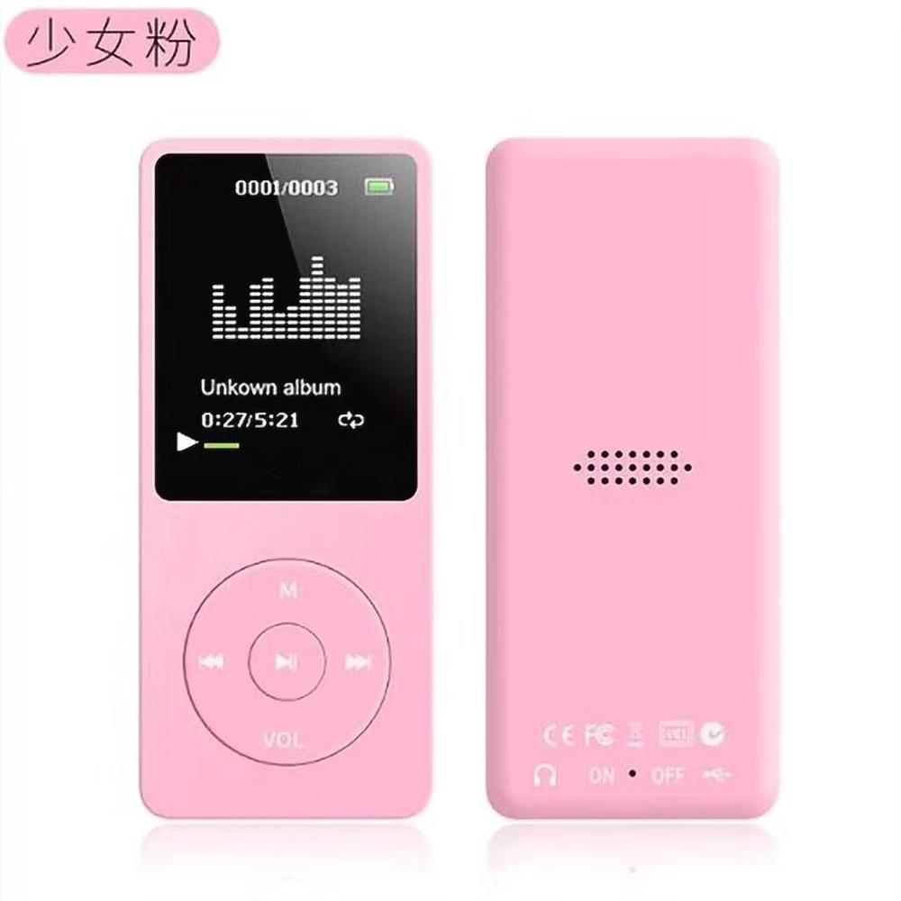 MPLSBO HiFi 8 GB MP4 giocatore con 1.8 pollice Tft mp3 supporto TF/SD carta Radio FM Registrazione Vocale Portatile sport musica giocatore: Colore rosa