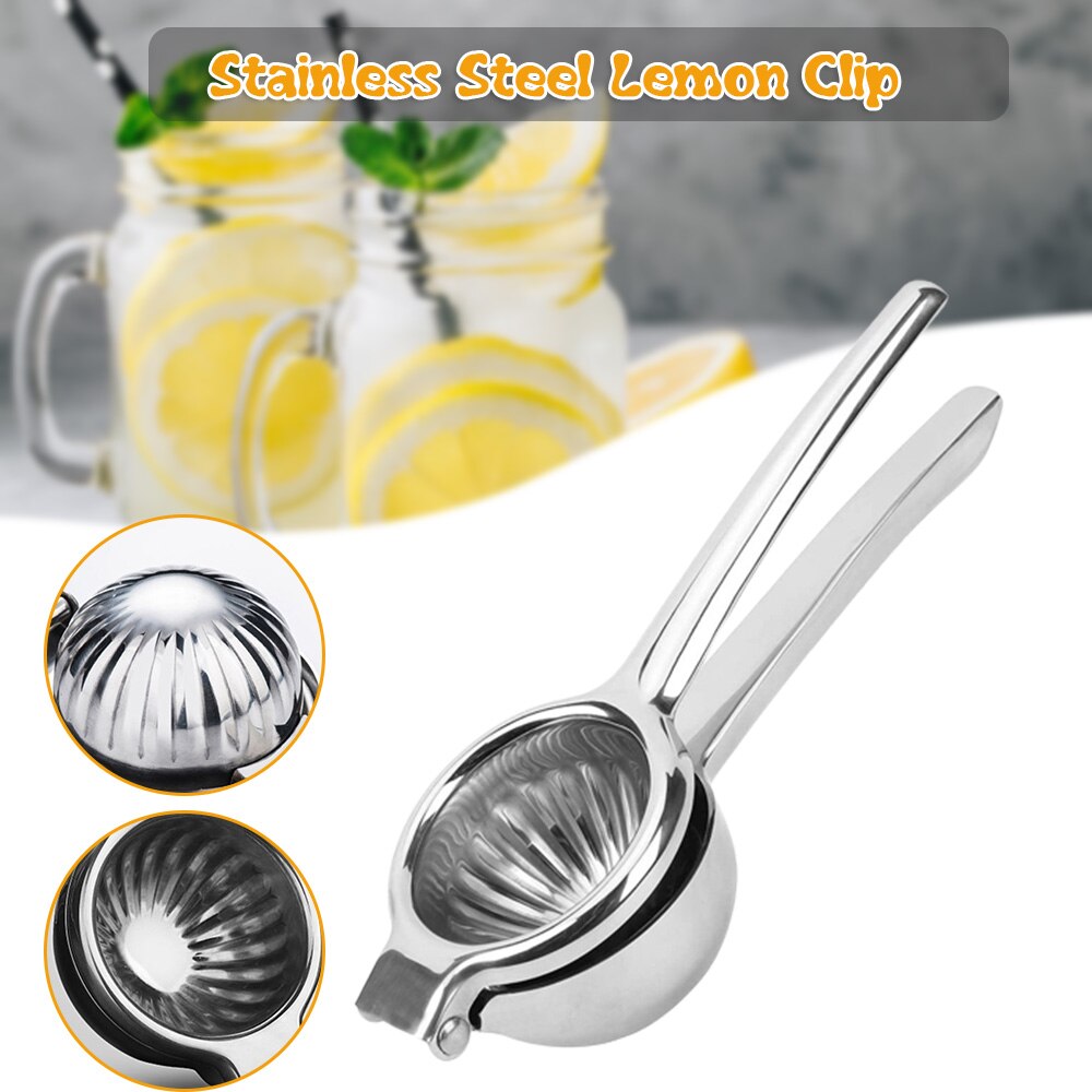 Lemon Squeezer 304 Stainless Steel Manual Juicer Citrus Oranges Lemon Clip Durable Reusable Manual Lemon Squeezer Kitchen Tools