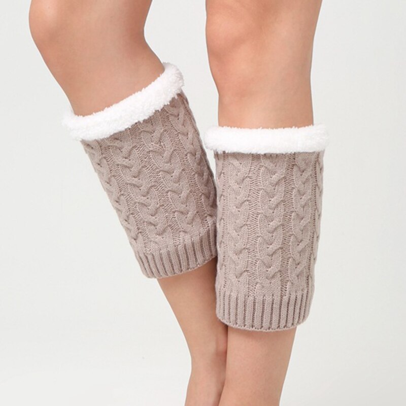 Automne Hiver Femmes Tricoté Jambière Botte Courte Poignets Botte Au Crochet Chaussettes Laine Tricoté Couvre-bottes Doux Couverture De Pied Chaussettes