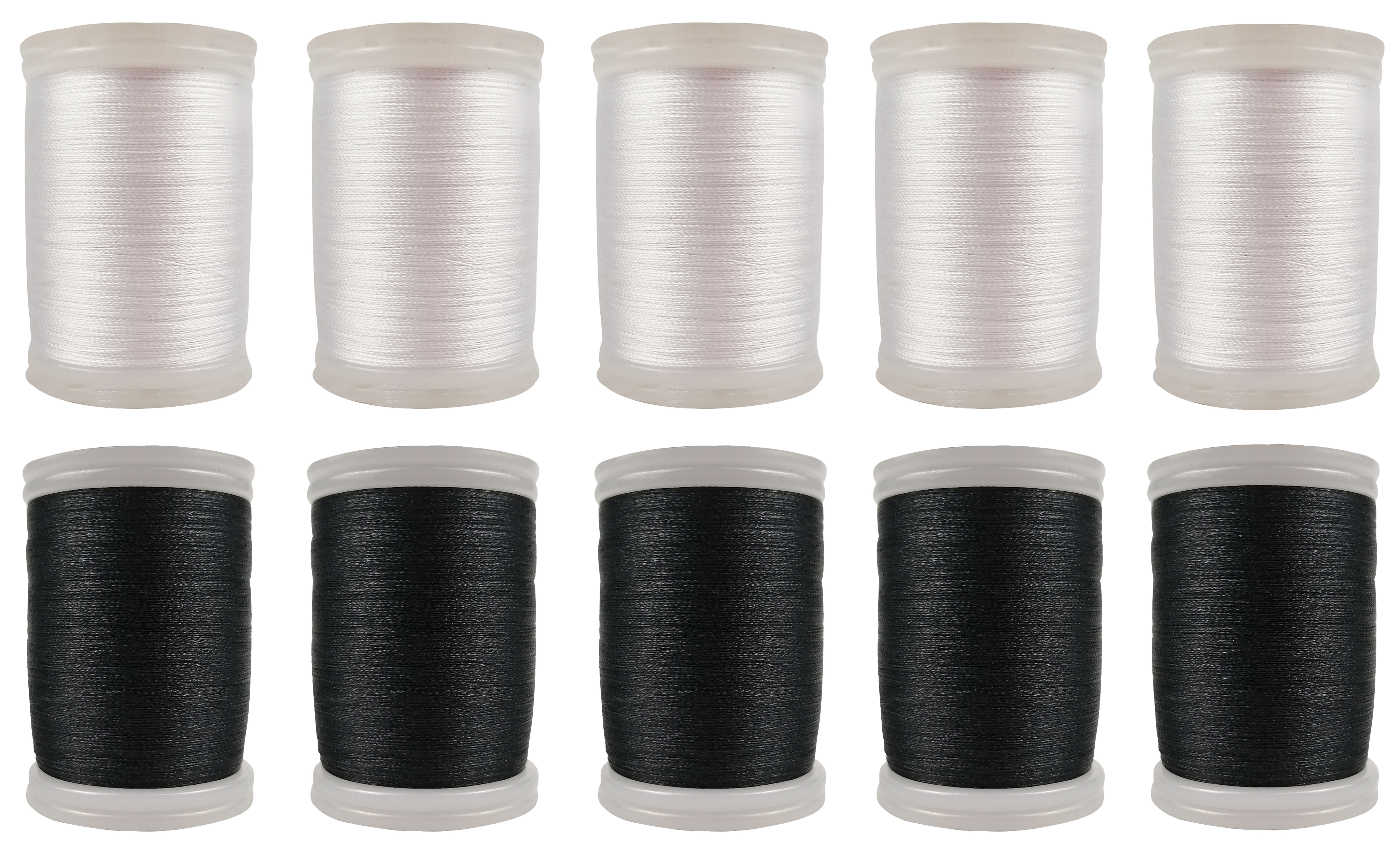 Moon Waves Embroidery Machine Thread 62 Colors Same with Brother Colors Polyester 1000 Yards 40WT 120D/2: 5black 5white