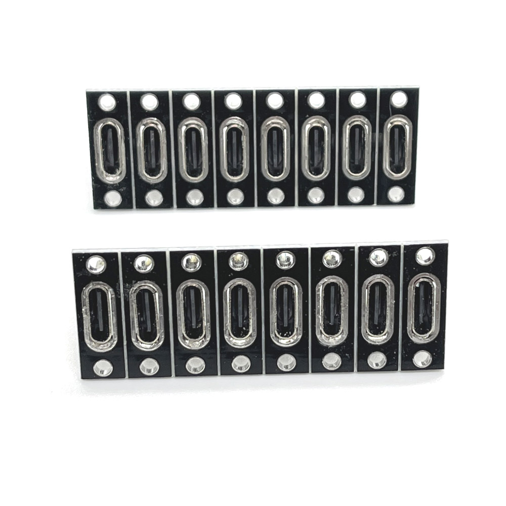 1-10 Uds conector USB tipo C 3,1 tipo C 2 pines 4 pines conector hembra puerto de carga USB 3,1 tipo C enchufe con placa de fijación de tornillo
