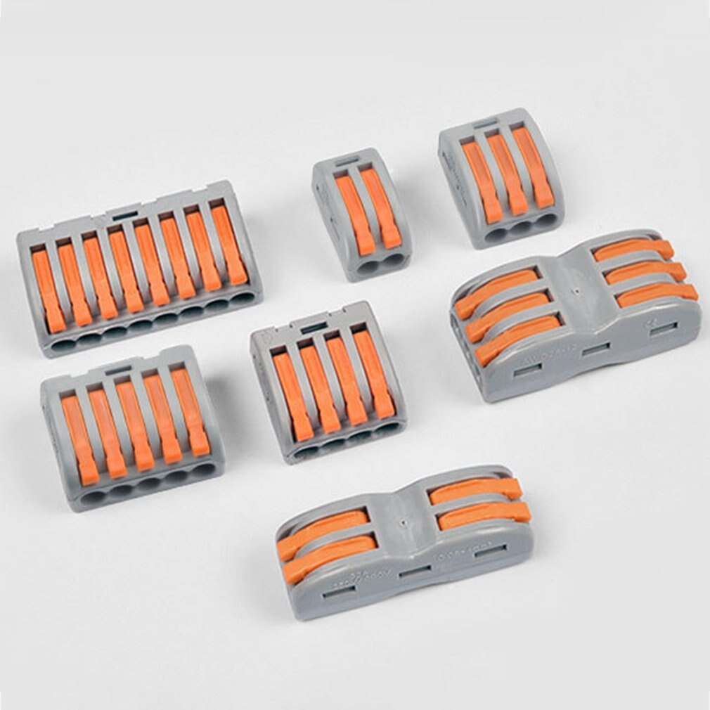 Mini Fast Wire Connectors Universal Compact Wiring Conductor Push-in Terminal Block Soft And Hard Wire Connector