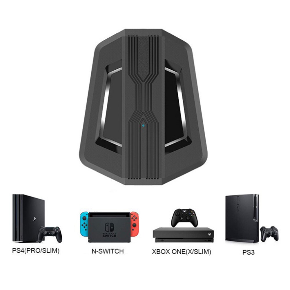 Teclado y ratón para videojuegos con retroiluminación RGB para una mano, 3200 DPI, con convertidor de juego para PS4, Xbox, Nintendo Switch