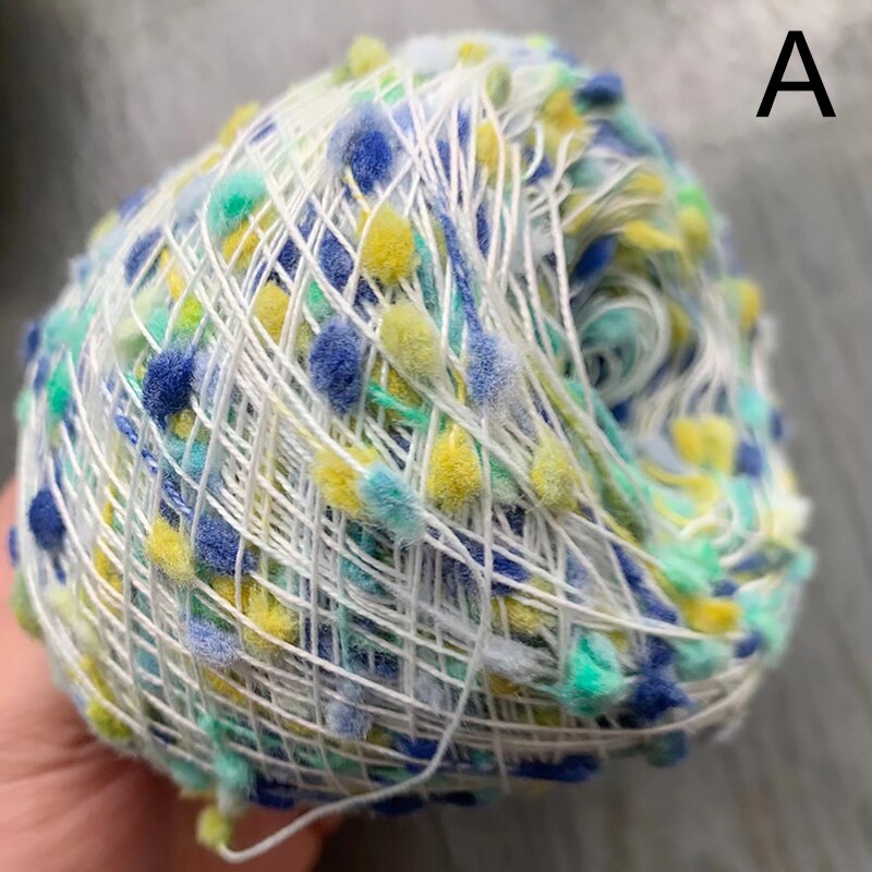 Fil de laine couleur bonbon arc-en-ciel, 50g/boule, ligne de fil de boule, tricoté à la main, poupée Crochet pull, matériau de fil de laine: 01