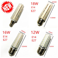 5Pcs /lot Light Bulb 12W 16W 18W E14 E27 LED Double Color Warm white Lamp SMD2835 220V/AC Corn Bulb Light Bulb Light chandelier