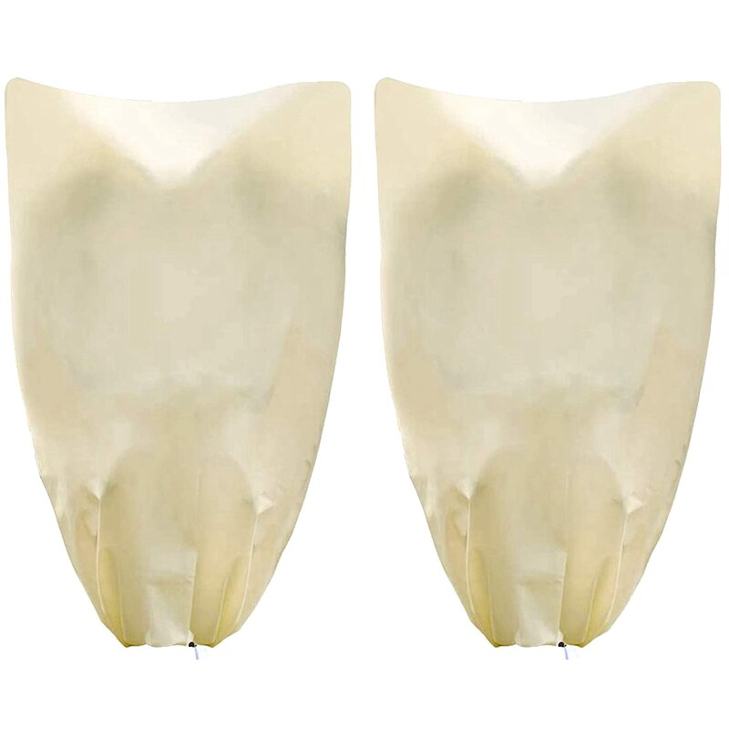 Frost Protection Fleece, 2 Packs Winter Fleece Plant Cover, Plant Fleece Frost Protection,Garden Fleece Jacket: Silver