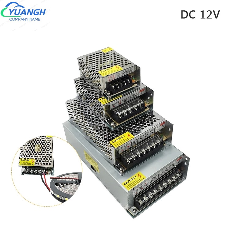 DC 12 V Volt LED Power Supply 5A 10A 15A 20A DC 12V LED Driver Adapter For led strip Lighting Transformers