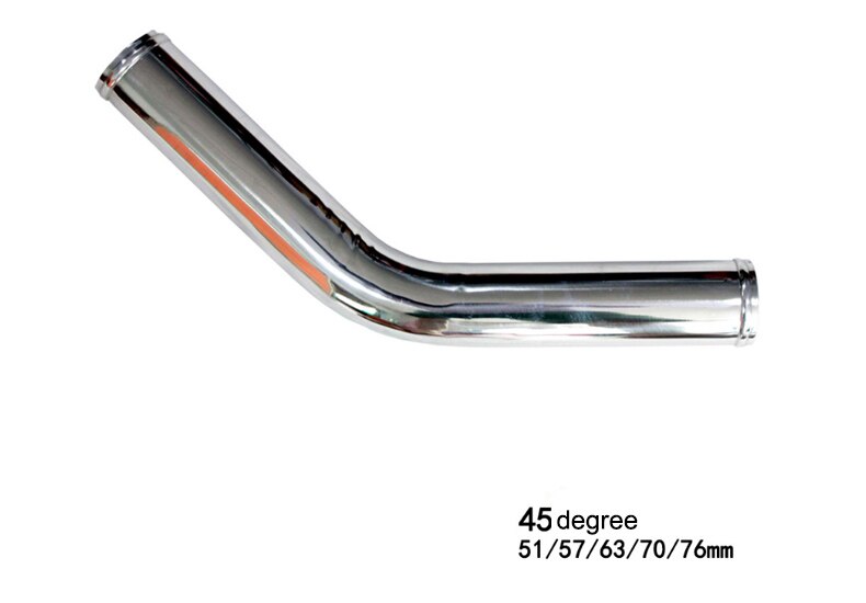 General aluminum alloy intake straight aluminum pipe /L 45° 90° U type turbocharged intercooled pipeline intake pipe