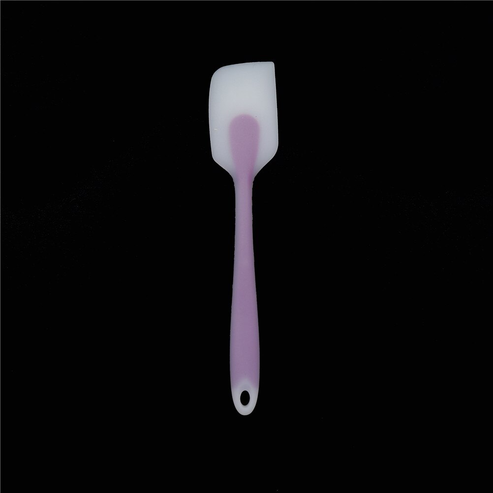 Silicone Scraper Cakes Double Spatula Spoon Cookie Spatulas Pastry Scraper Mixer Buttter Ice Cream Scoop Baking Tools: purple
