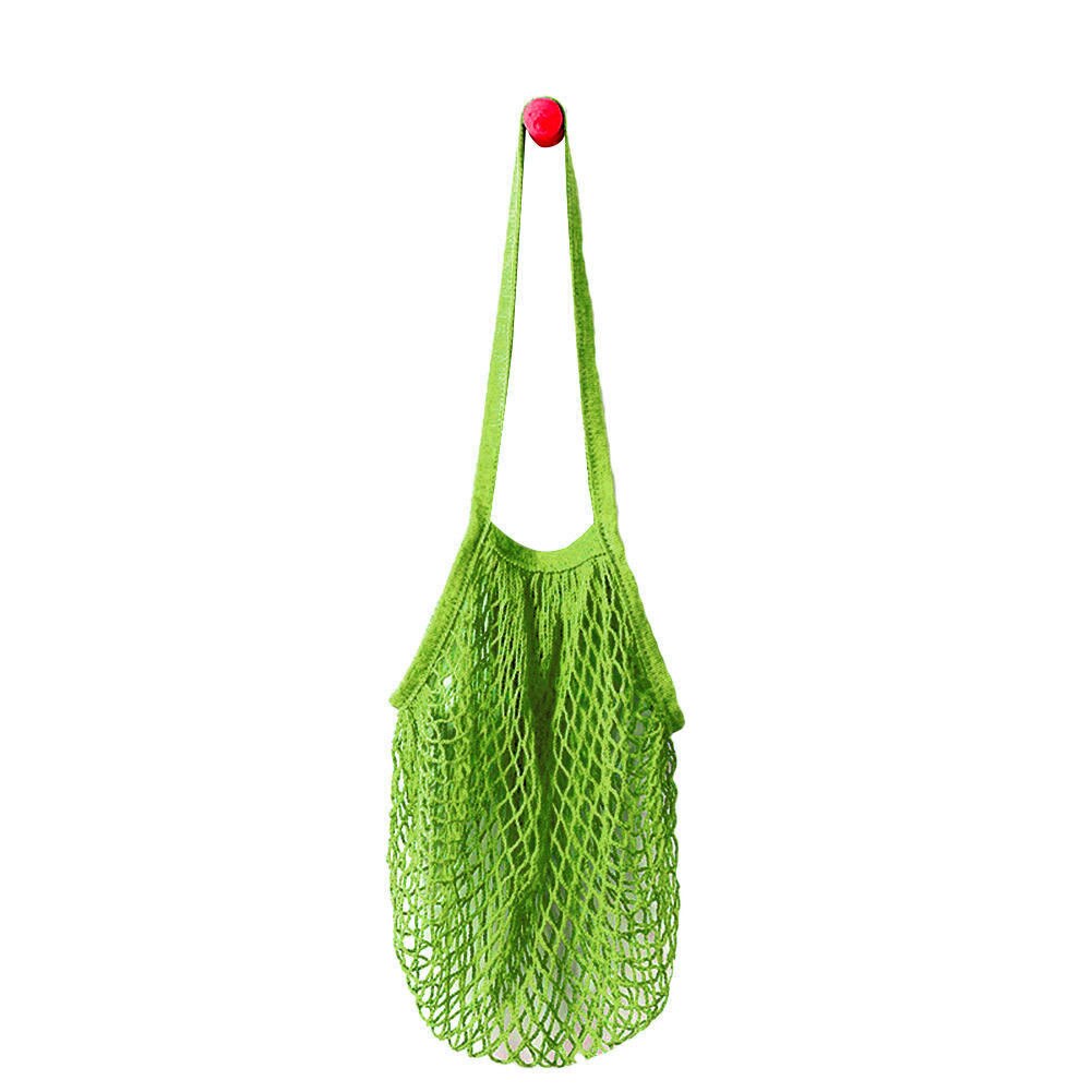 Herbruikbare Fruit Winkelen Groene Boodschappentas String Kruidenier Shopper Tote Katoen geweven netto zak netto pocket Mesh Shopper Bag