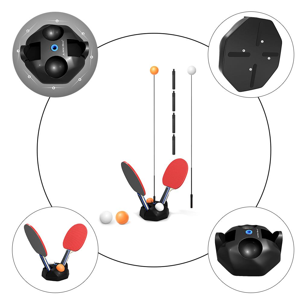 Table Tennis Trainer Movable Elastic Soft Shaft Vision Training Adjustable Height Leisure Decompression Sports 2 Table Tennis Pa
