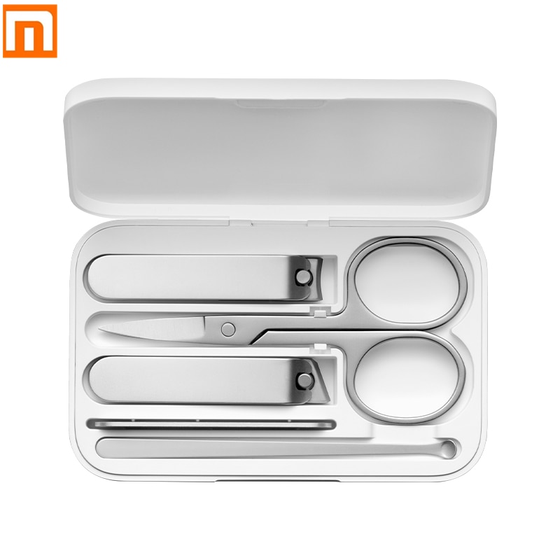 Xiaomi-cortauñas Mijia de acero inoxidable, cortauñas para el cuidado de la pedicura: 5pcs a set