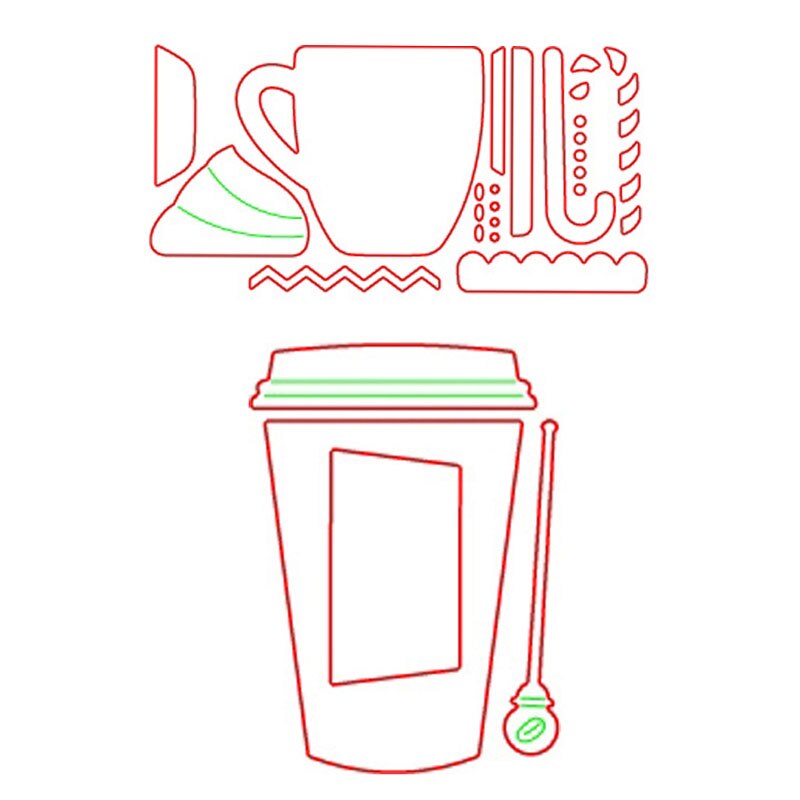 Drinking Cup Tea Coffee Cup Metal Cutting Dies for Scrapbooking Craft Die Cut Card Making Embossing Stencil Photo Card