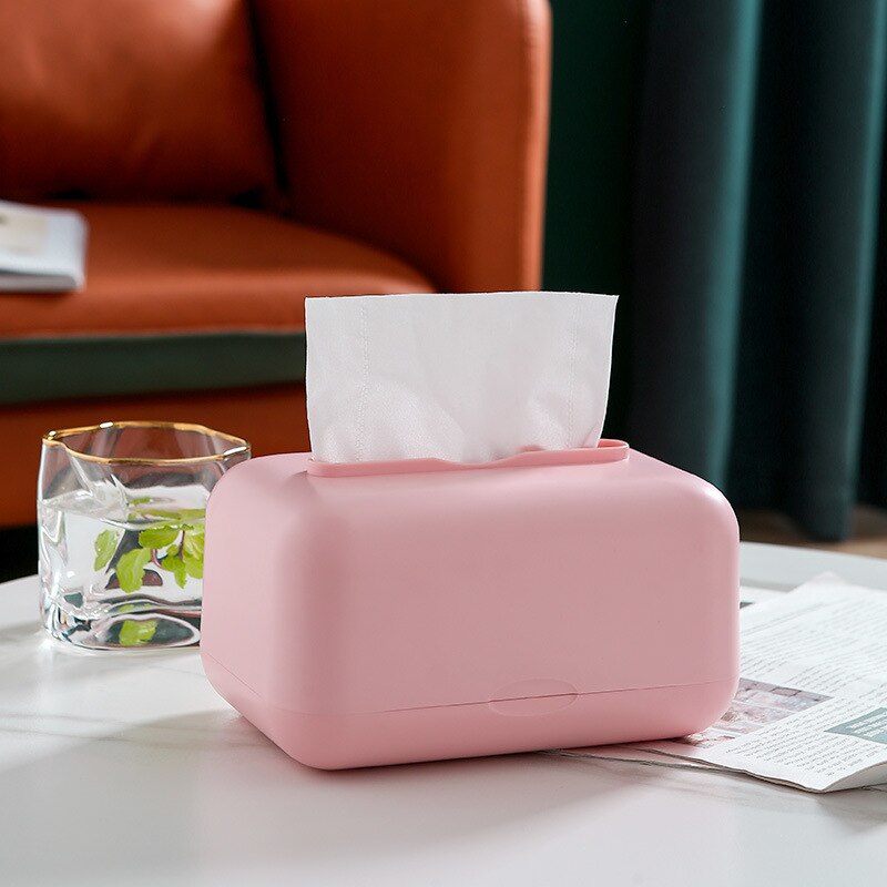 Porte-serviettes en papier doré, boîte à mouchoirs de cuisine, organisateur d'ornement artisanal, porte-serviettes de bureau: Pink