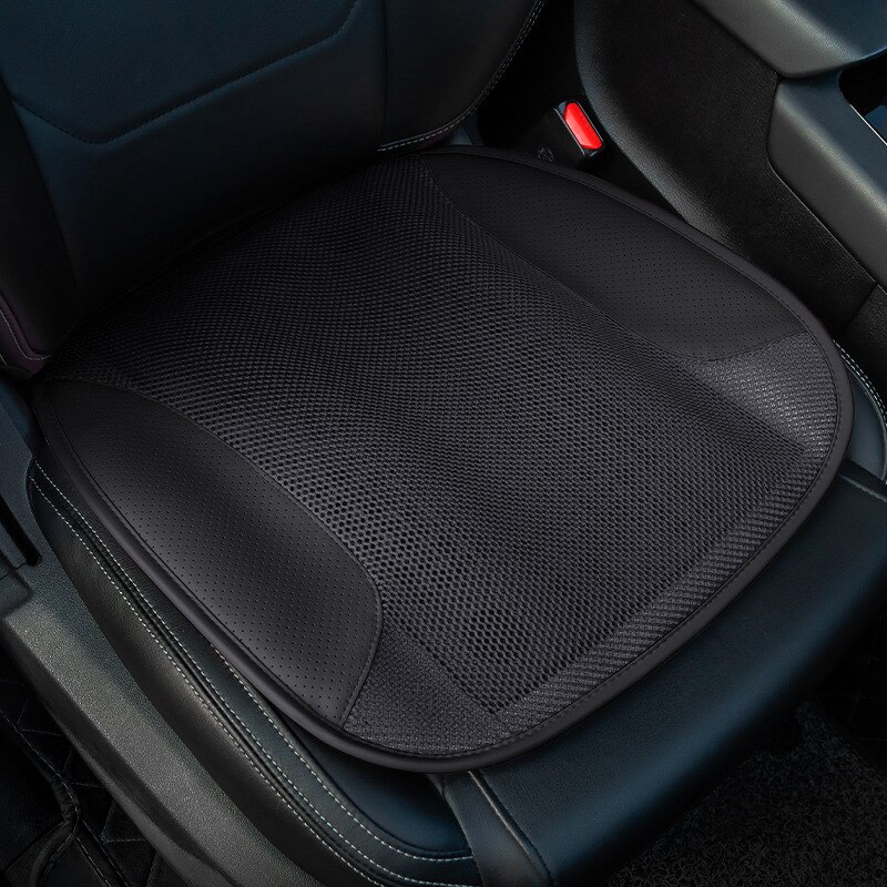 Coussin de siège de voiture universel ventilé, USB, protection de siège de voiture, Cool Pad, respirant, antidérapant, pour la maison et le bureau: BLACK