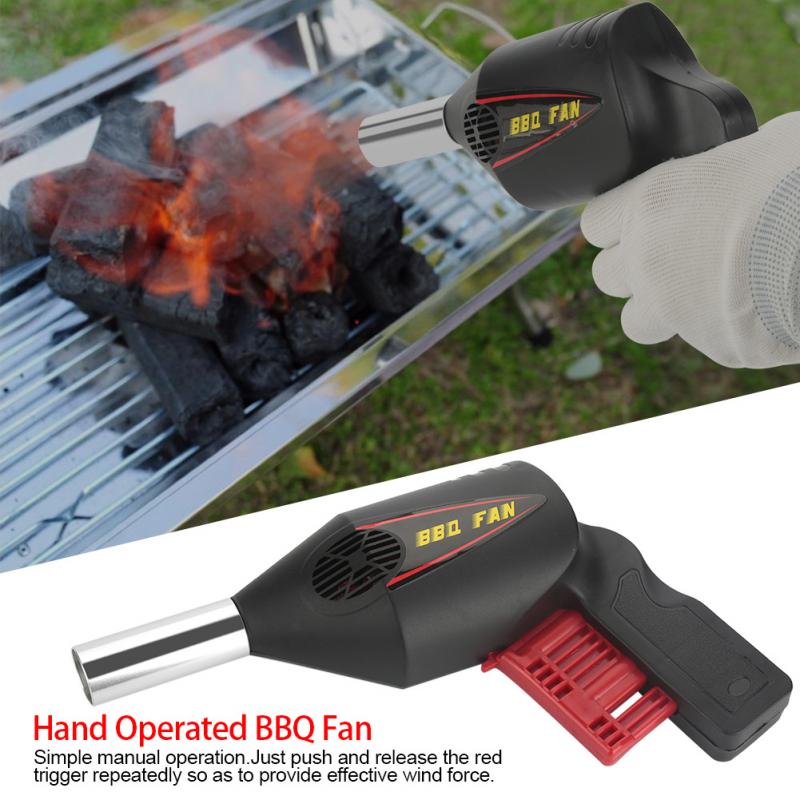 Handbediende BBQ Ventilator Air Blower voor Outdoor Camping Picknick Grill Barbecue Tool
