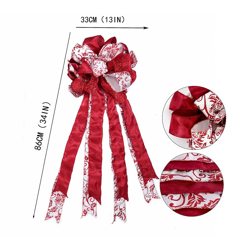 Kerstboomtop strikvormige ornamenten huis speciale kerstfeestdecoraties  p7 ding