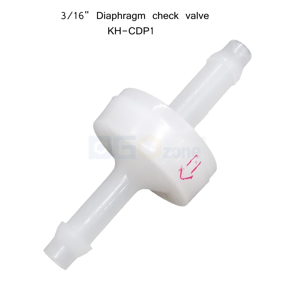 PVDF plastic check valve non return valves 3/16" to 3/8" DGOzone