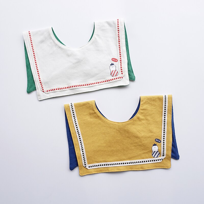 Navy Stil Koreanische Baby Baumwolle Lätzchen Babador Fütterung Smock Infant Spucktücher Cartoon Speichel Handtuch Baby Essen Zubehör