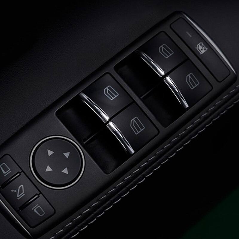 7 stk bil krom interiør dørbryter styling trimmer til tesla modell s / x tilbehør