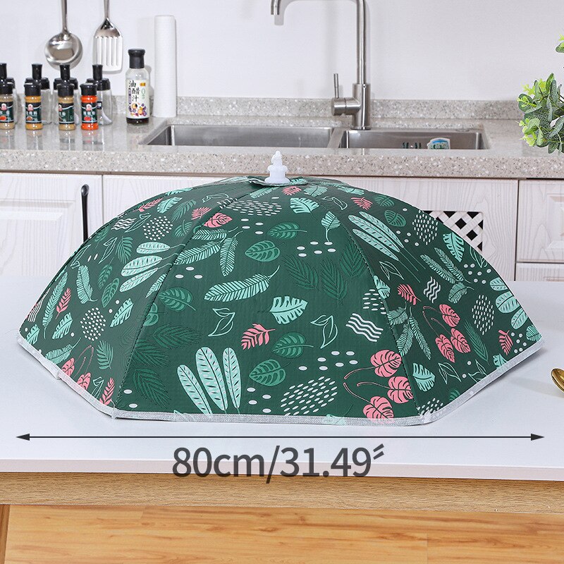 Winter Heat Preservation Dish Cover Large Food Meal Cover Foldable Dust Cover Kitchen Organizer Household Dining Table Cover: D-80CM