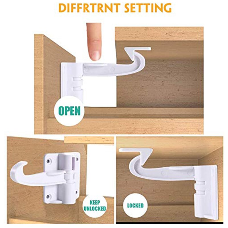 Baby Veiligheid Kabinet Sloten, Generatie Kind Proof Druk Sloten, Onzichtbare & Multi Gebruik Voor Kasten, drawers