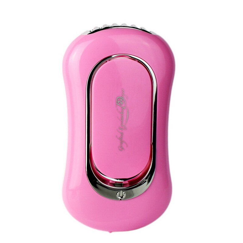 Portable USB Mini Fan Eyelash Dryer Air False Eye Lash Mascara Dryer Quick Drying Makeup Device Tools: Pink