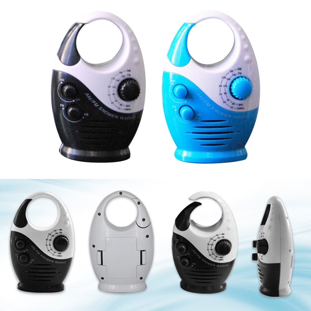 Knop Speaker Douche Radio Batterij Aangedreven Waterdichte Opknoping Mini Muziek Top Handvat Badkamer Verstelbare Volume Am Fm Draagbare